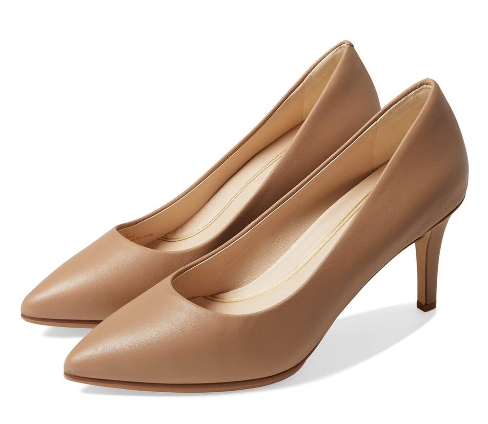 Cole Haan Womens Grand Ambition Pumps US 9.5 B Tan Amphora Leather Heels NWOB